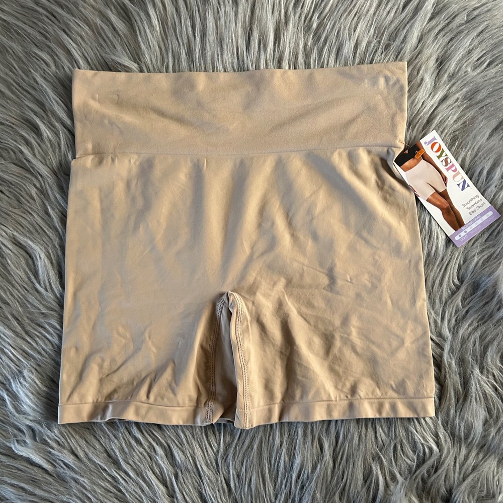 Joyspun Seamless Smoothing Bike Short Women Size XL Beige Tan Shapewear Shaping